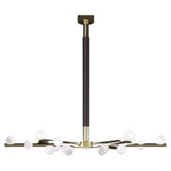 Demetra Shiny Gold Metal Chandelier by Alabastro Italiano