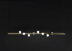 Demetra Lámpara Colgante de Metal Dorado Brillante 1 by Alabastro Italiano