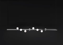 Lampada a sospensione Demetra in metallo argentato lucido 1 di Alabastro Italiano