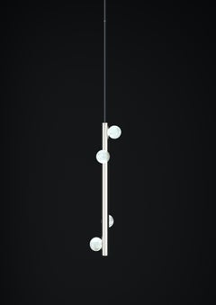 Demetra Pendelleuchte aus glänzendem Silber und Metall 2 von Alabastro Italiano