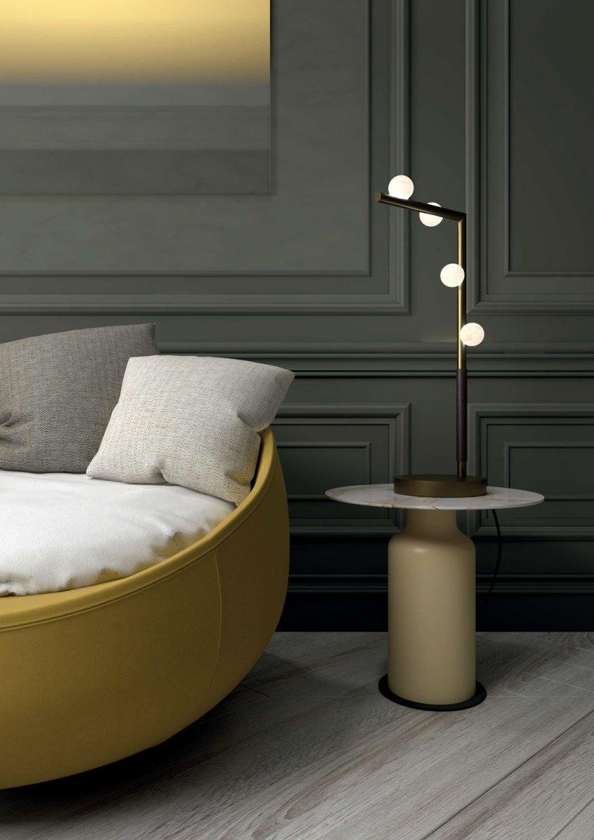 Autre Lampe de table Demetra en métal A Silver brillant par Alabastro Italiano en vente