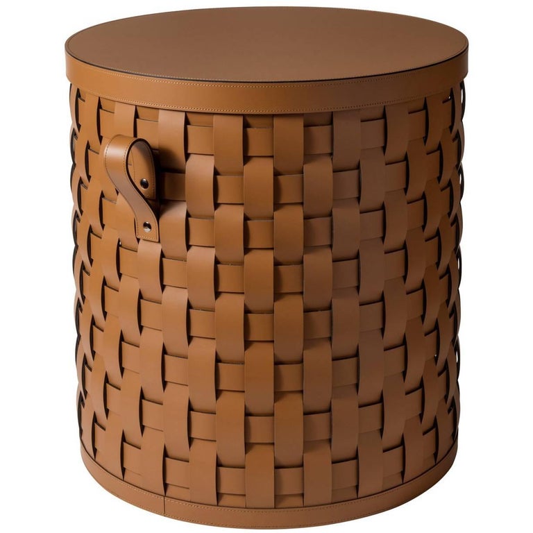 Demetra Tan Round Small Basket With Lid For At 1stdibs Demetra Tan Round Small Basket With Lid For