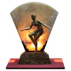 Demétre Chiparus, an Art Deco Bronze Sculpture Lamp, France, "Delhi Dancer"