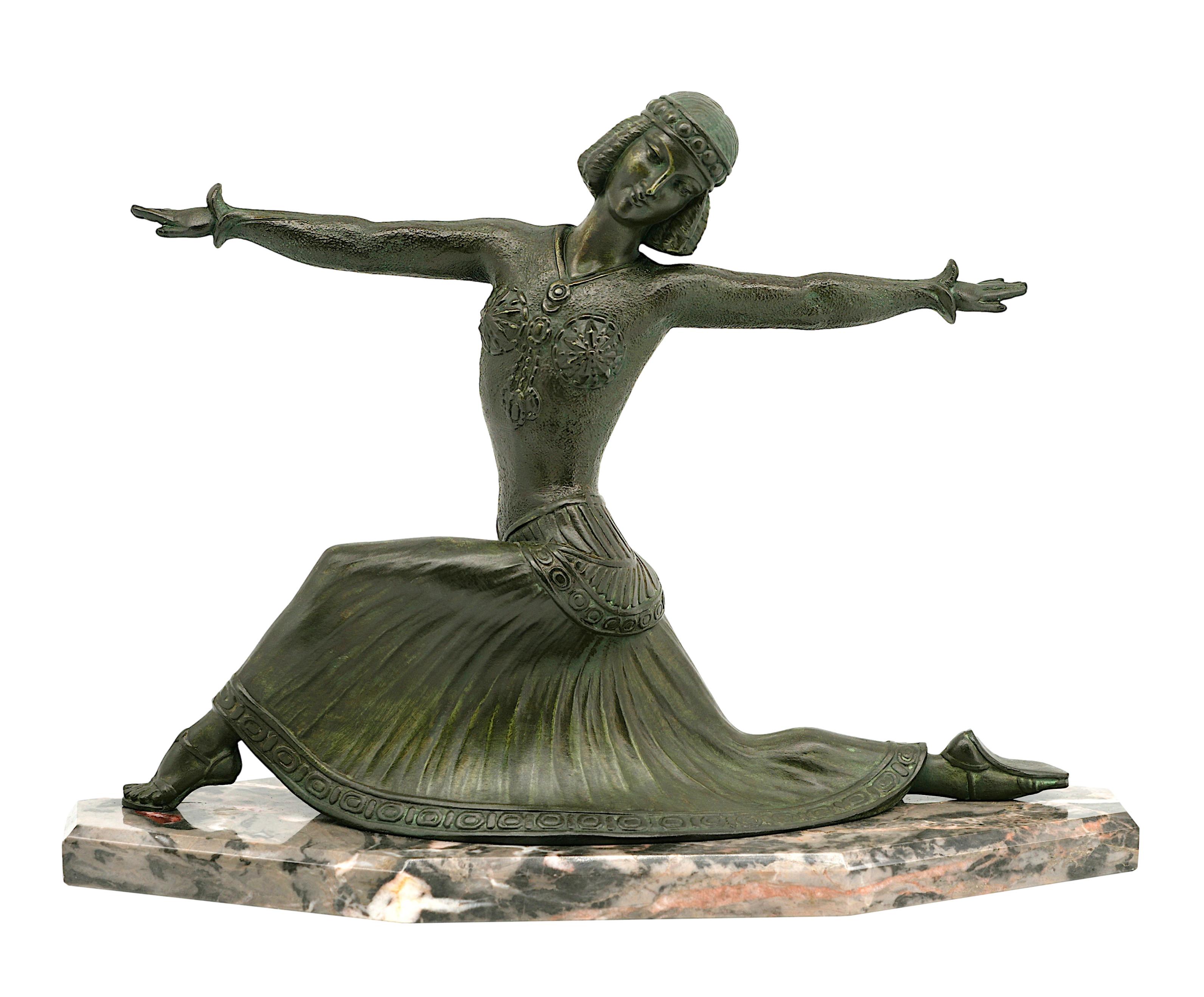 Demetre Chiparus Art Deco Dancer Sculpture, 1920 For Sale 6