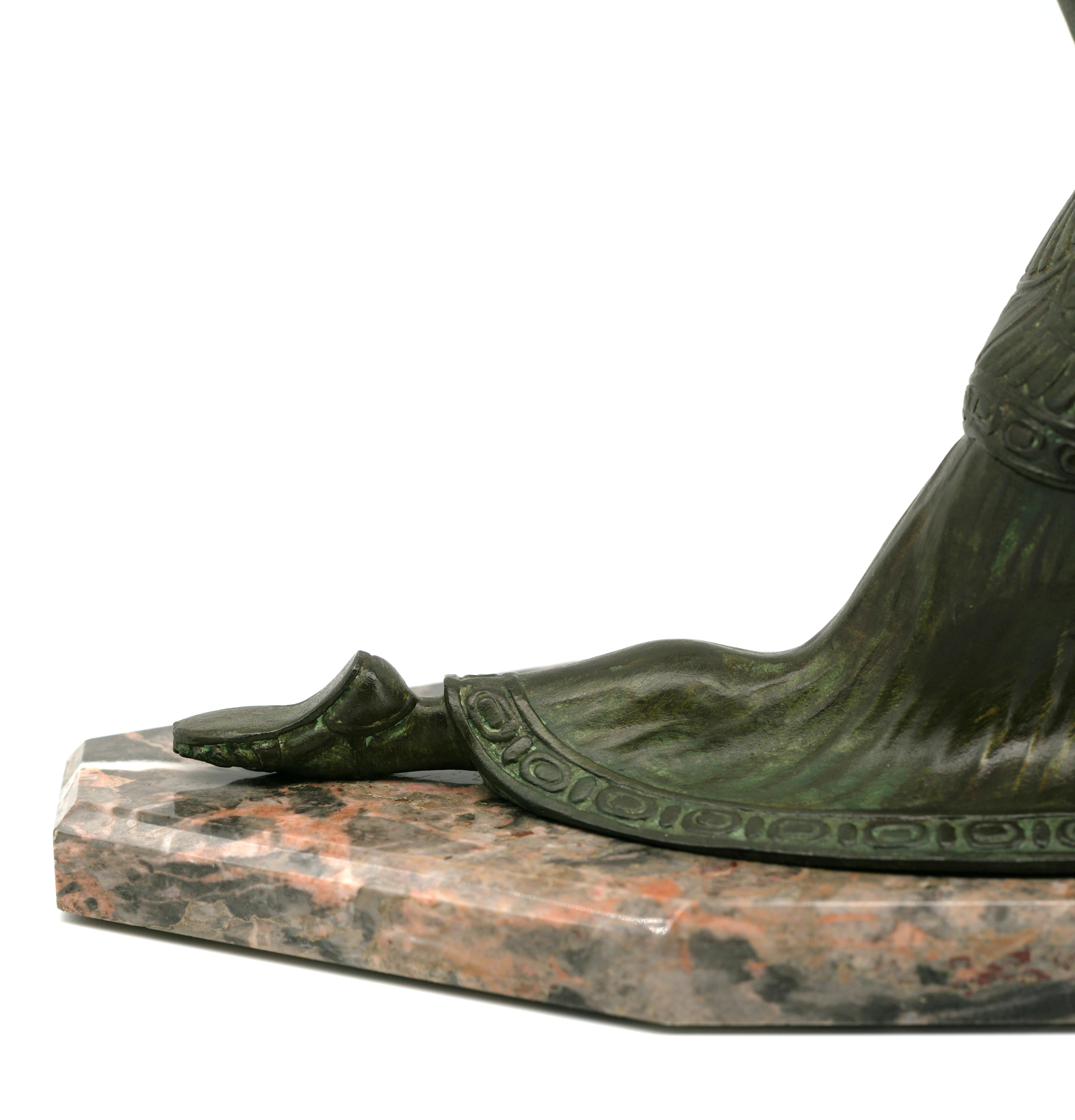 Early 20th Century Demetre Chiparus Art Deco Dancer Sculpture, 1920 For Sale