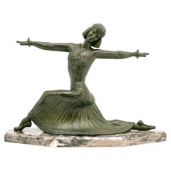 Demetre Chiparus Escultura Art Decó de bailarina, 1920