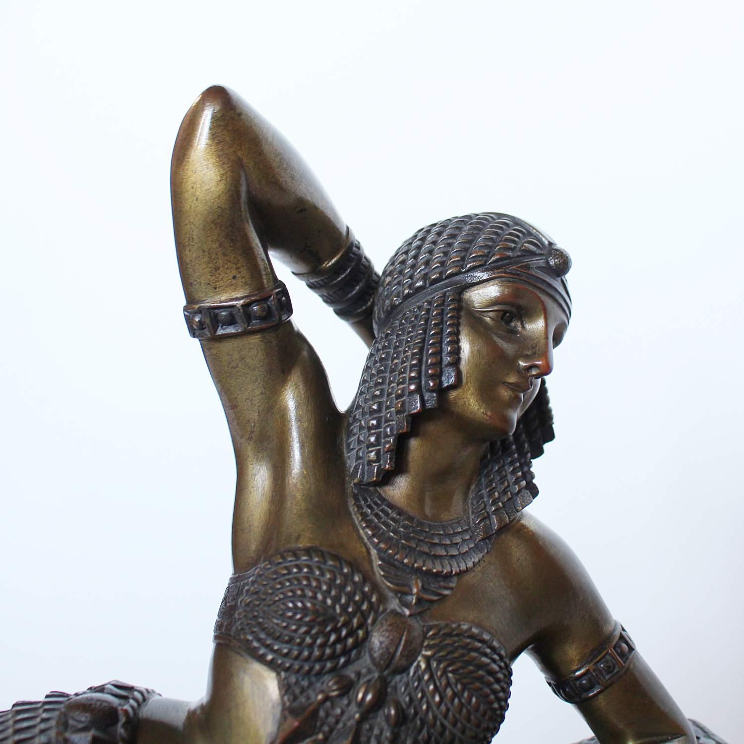 Demetre Chiparus Art Deco Sculpture of Cleopatra In Good Condition In Forest Row, East Sussex