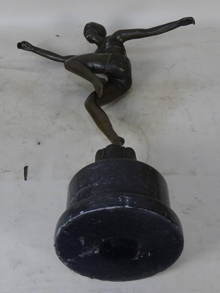 Demetre Chiparus Bronze Ballerina Sculpture Art Deco, Complimentary Shipping  1