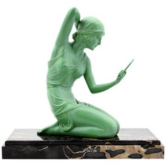 Demetre Chiparus "Coquetry" Spelter Statue, 1920s