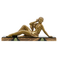 Demetre Chiparus 'Echo' Sculpture, Spelter & Onyx, Art Deco, 1920