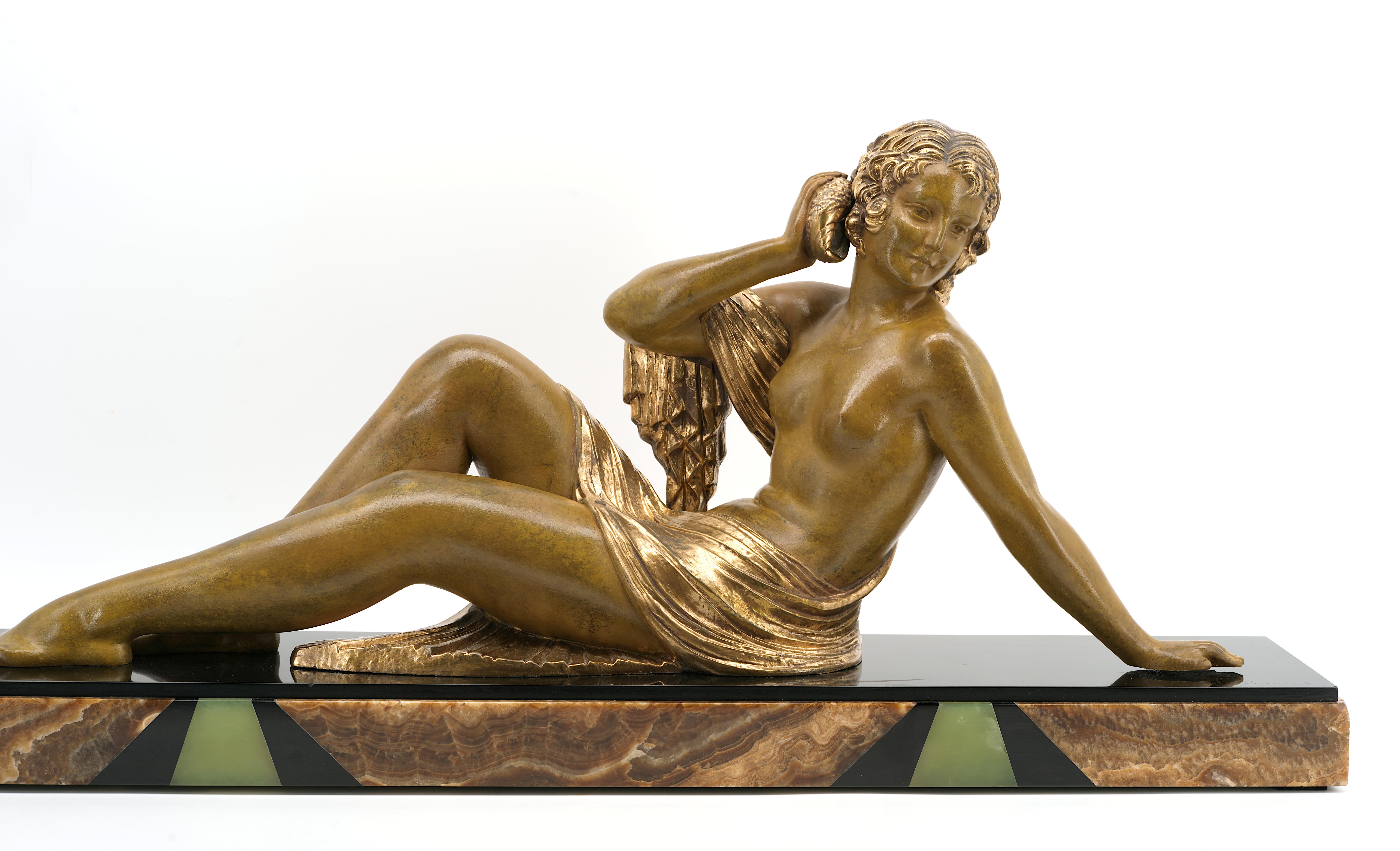 Scultura francese Art Déco di Demetre Chiparus (1886-1947), Francia, anni Venti. Si chiama 