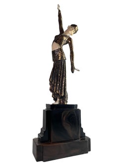 Demétre Chiparus "Footsteps" Art Deco Bronze Female Dancer Figurative Sculpture