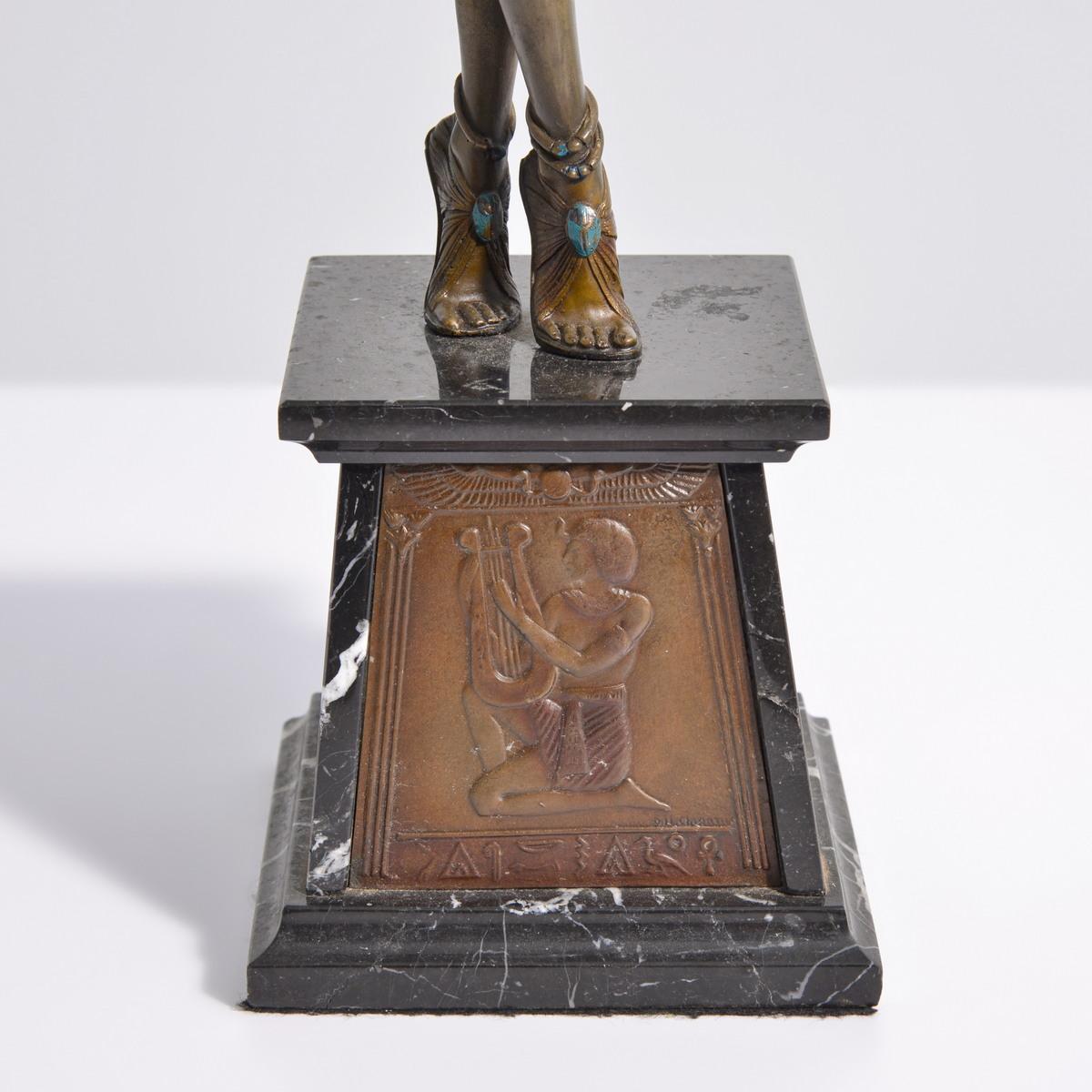 Demetre Chiparus Bronzeskulptur, weiblicher Akt, Demetre im Angebot 8