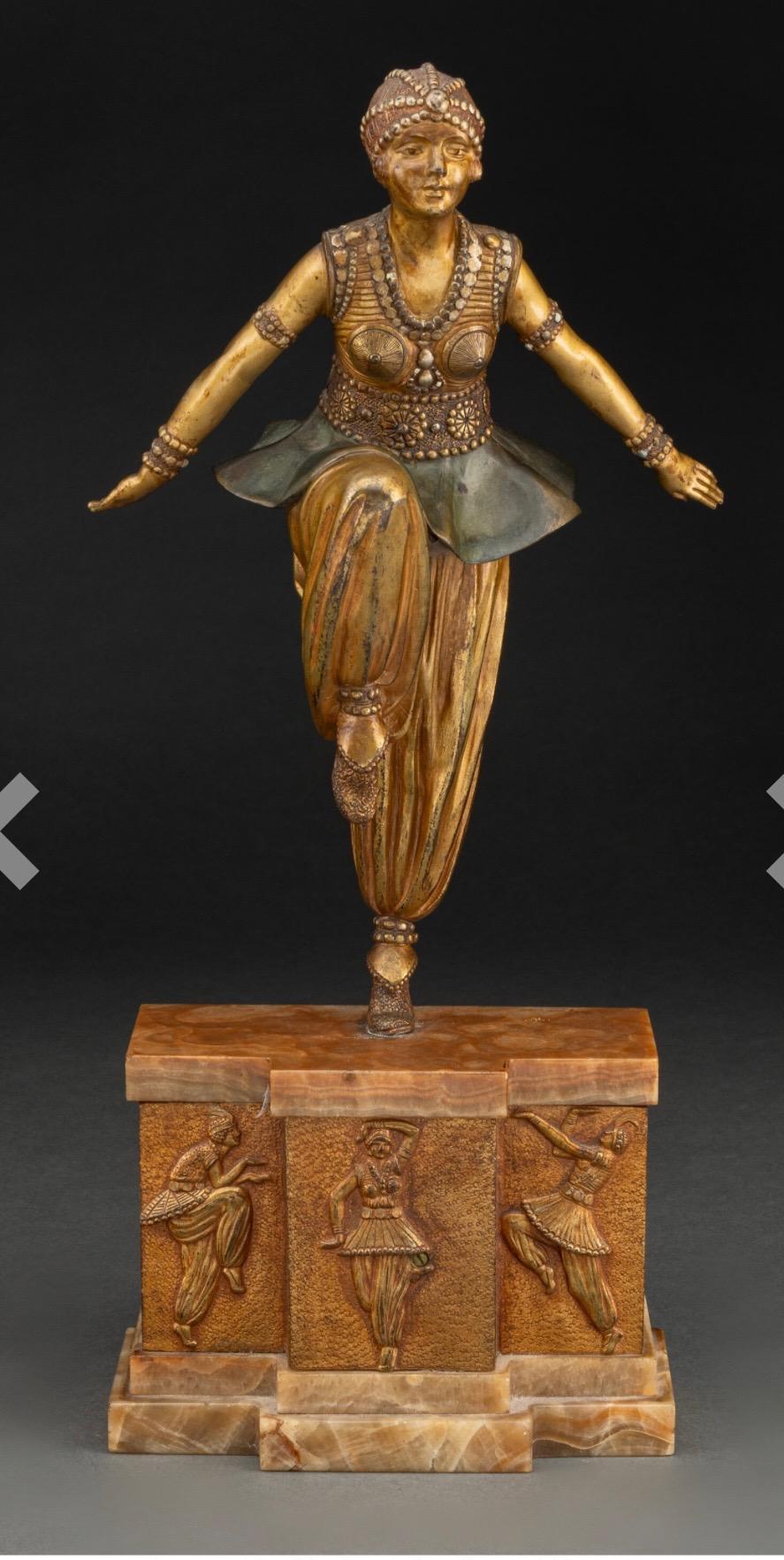 Oriental Dancer - Sculpture by Demetre Chiparus