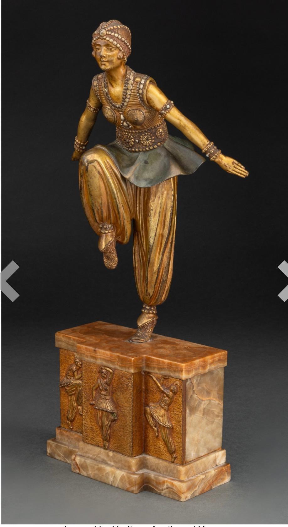 Oriental Dancer - Art Deco Sculpture by Demetre Chiparus