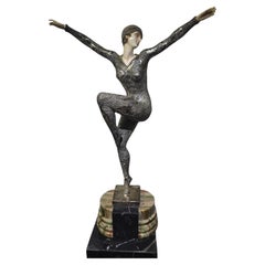 Demètre H. Chiparus Silvered Bronze Sculpture – Art Deco Masterpiece
