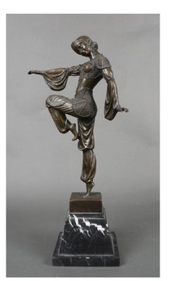 Demetre Haralamb Chiparus (1886 - 1947), Art Deco Dancer Bronze Sculpture