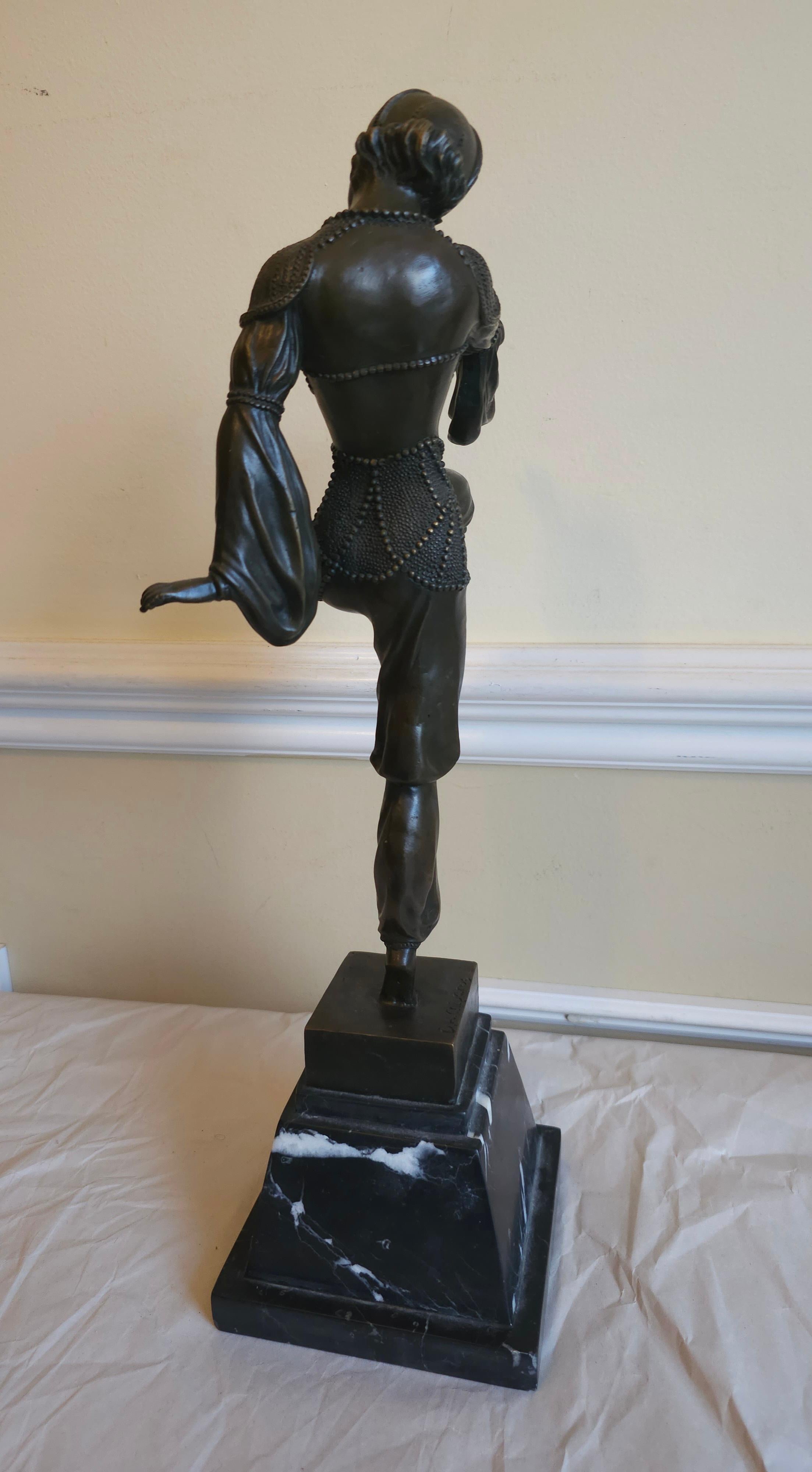Demetre Haralamb Chiparus (1886 - 1947), Art Deco Dancer Bronze Sculpture  For Sale 1