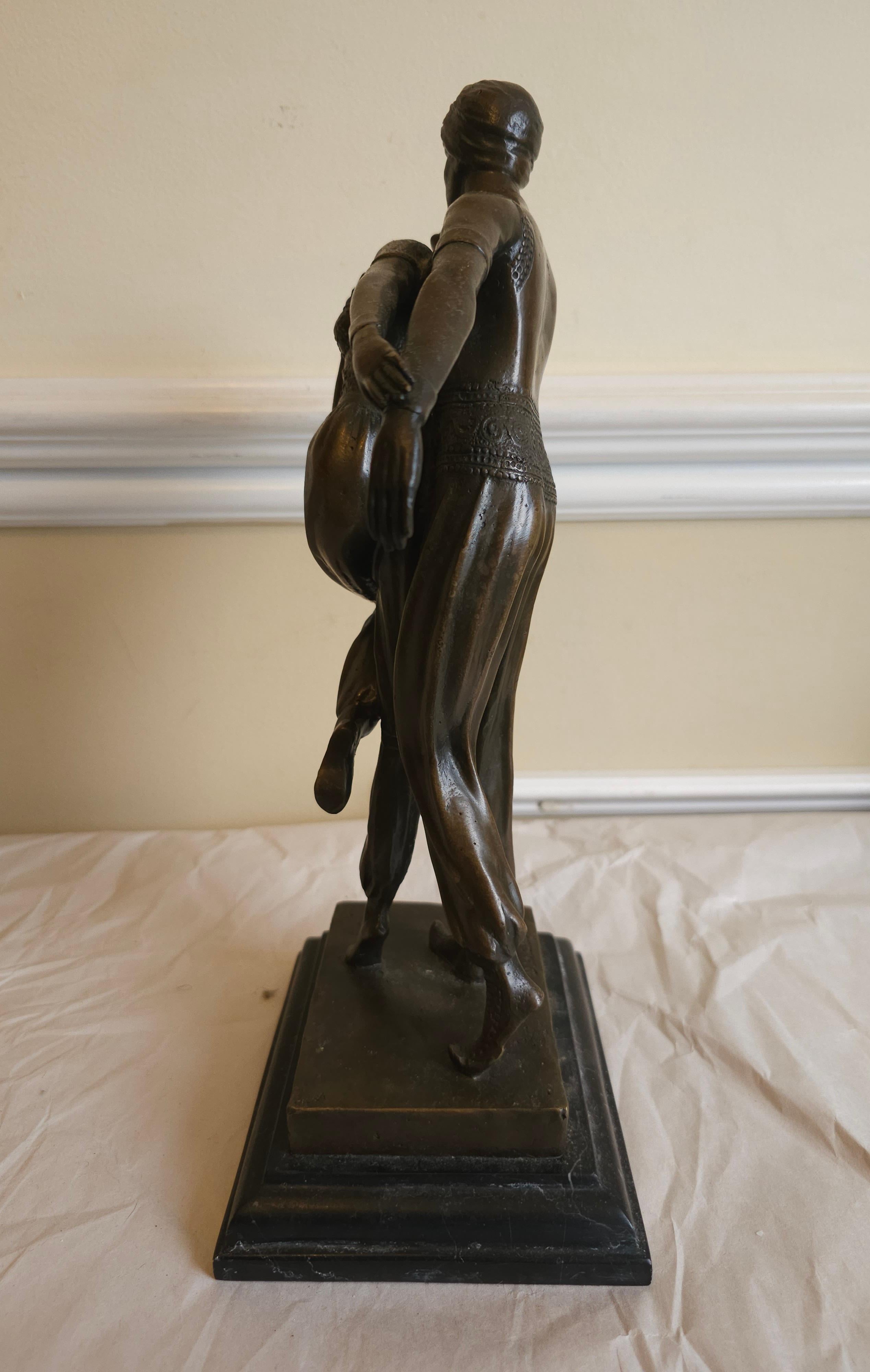 Metalwork Demetre Haralamb Chiparus (1886 - 1947), Art Deco Dancers, Bronze Figures For Sale