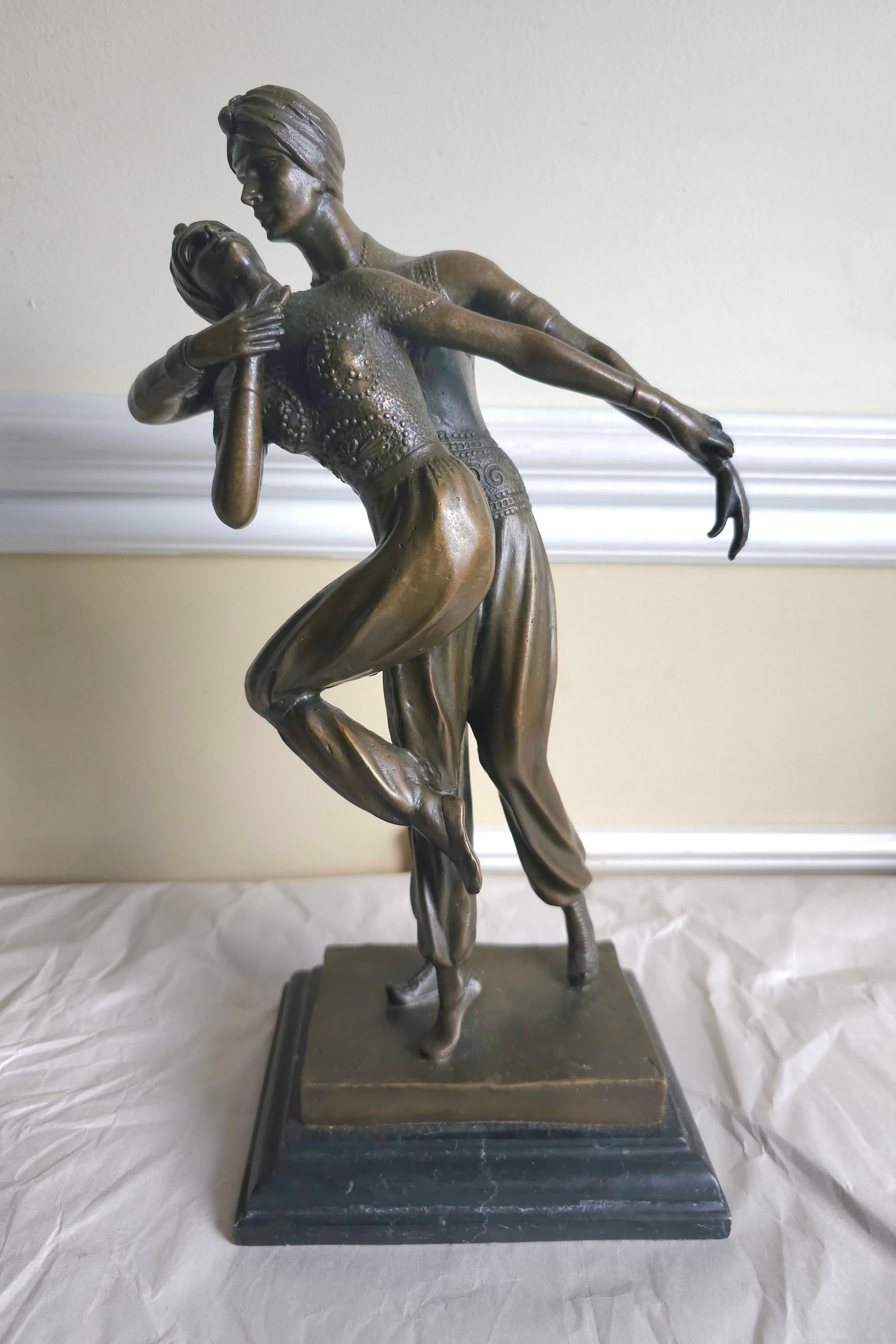 20th Century Demetre Haralamb Chiparus (1886 - 1947), Art Deco Dancers, Bronze Figures For Sale