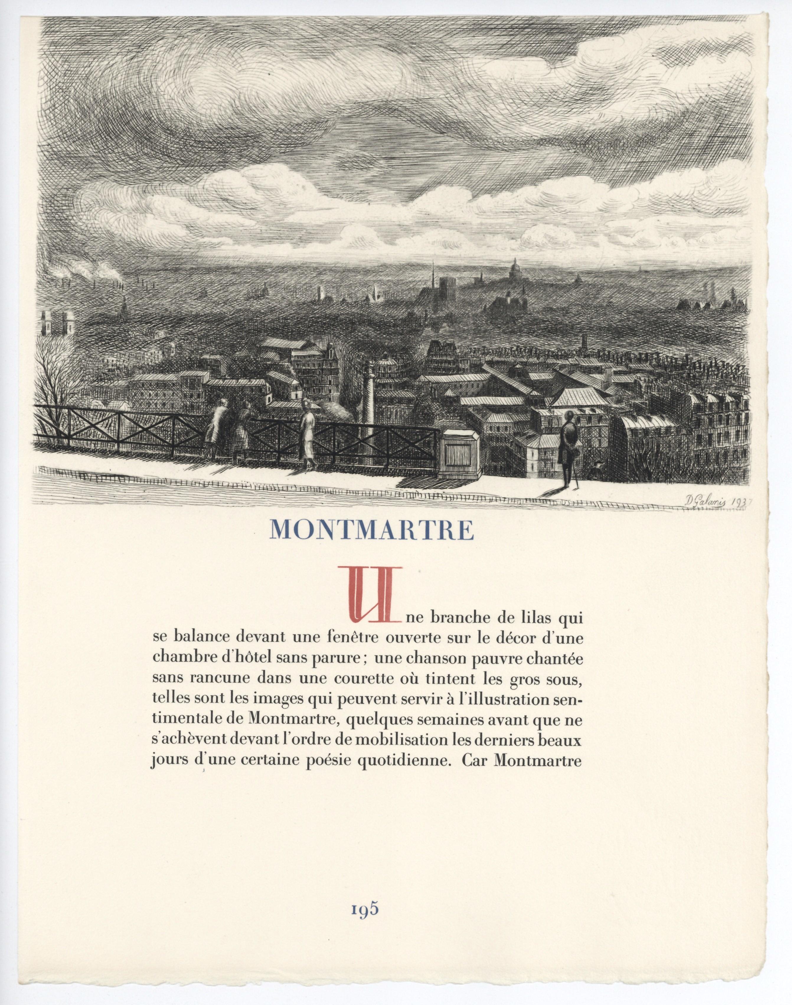 Medium: original etching. This impression on Canson et Montgolfier wove paper was printed in 1937 in an edition of 500 for the 