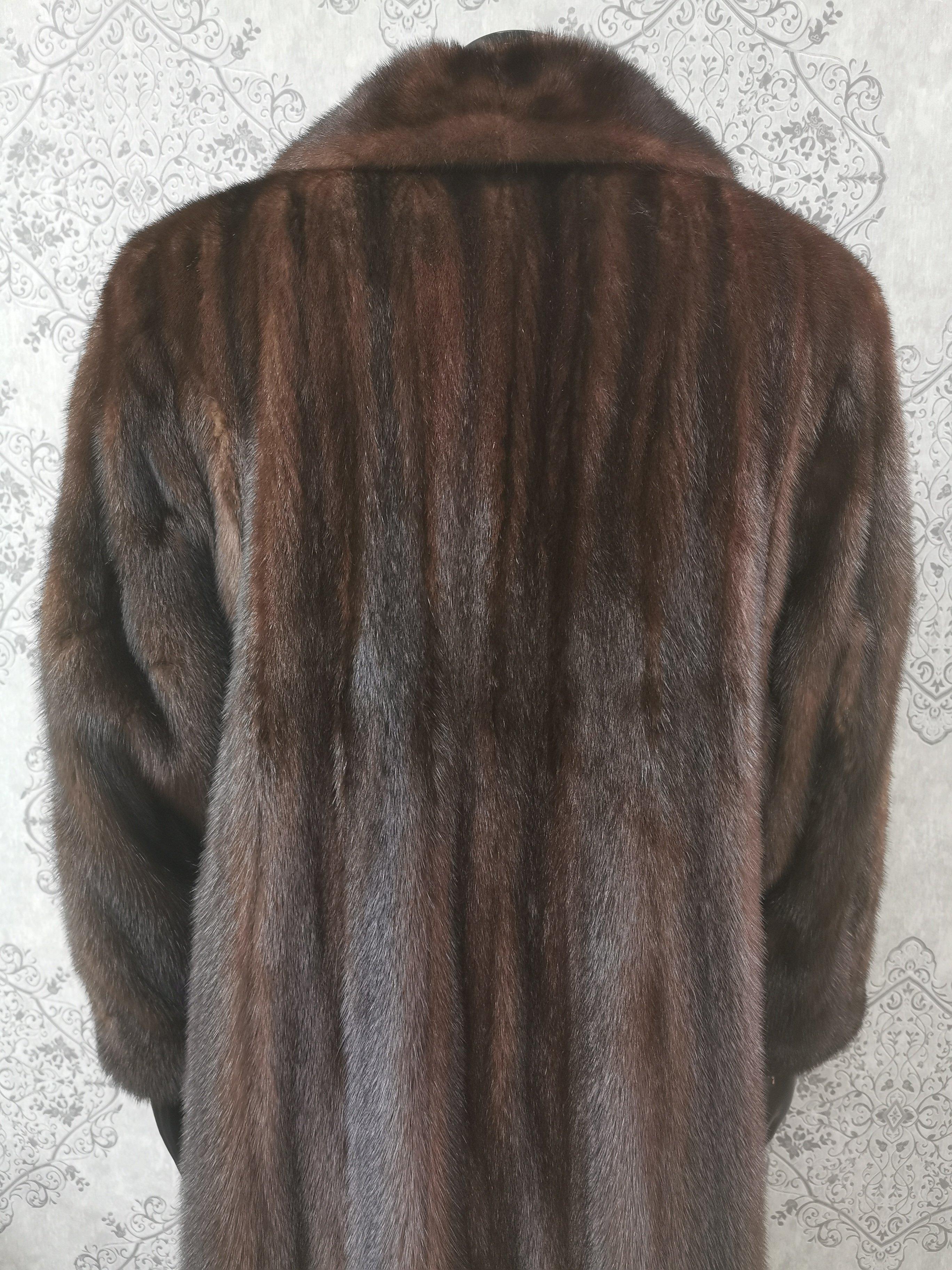 Black Unused Demi Buff Mink Fur Coat (Size 12-14/L)