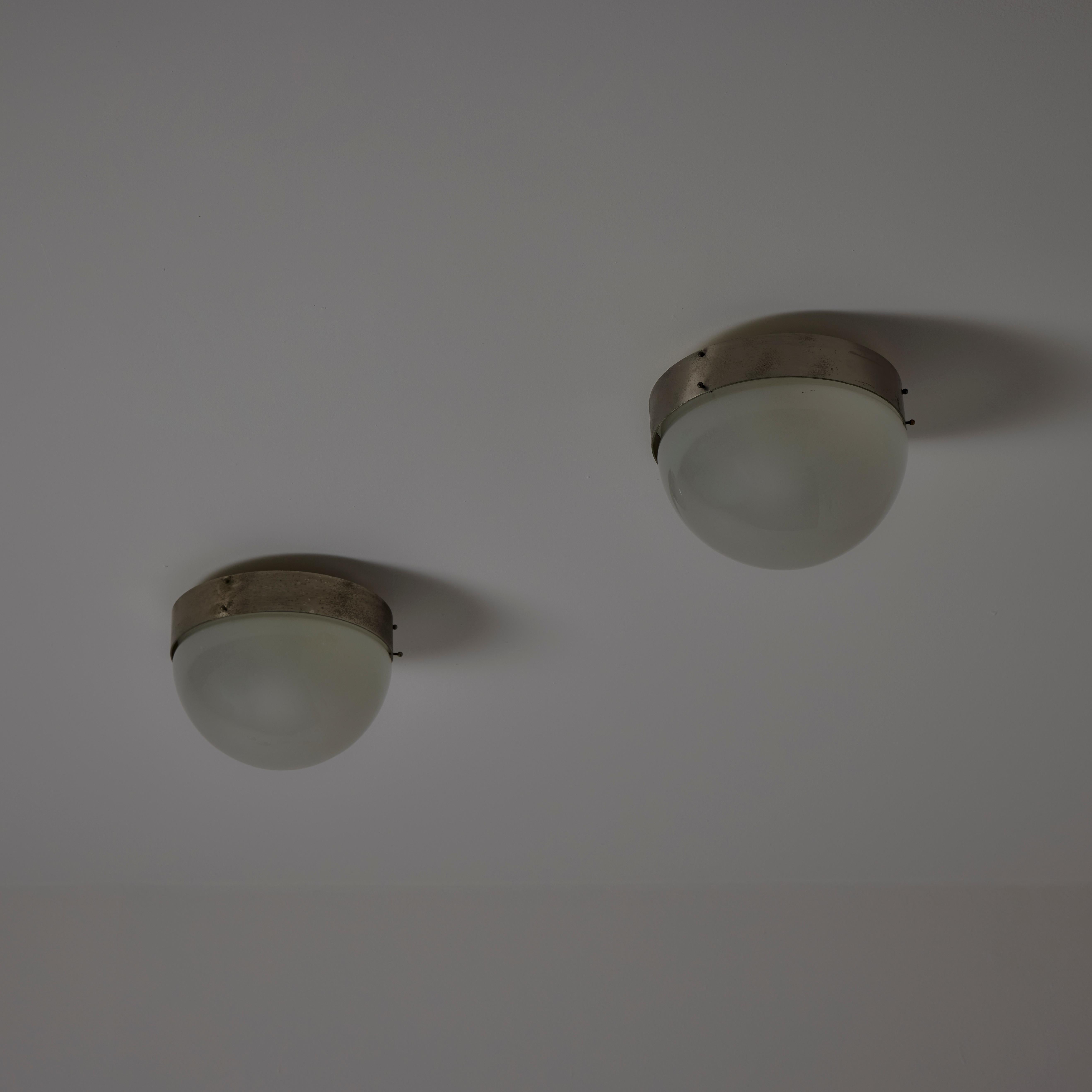 Mid-Century Modern 'Demi Clio' Flushmounts by Sergio Mazza for Artemide For Sale