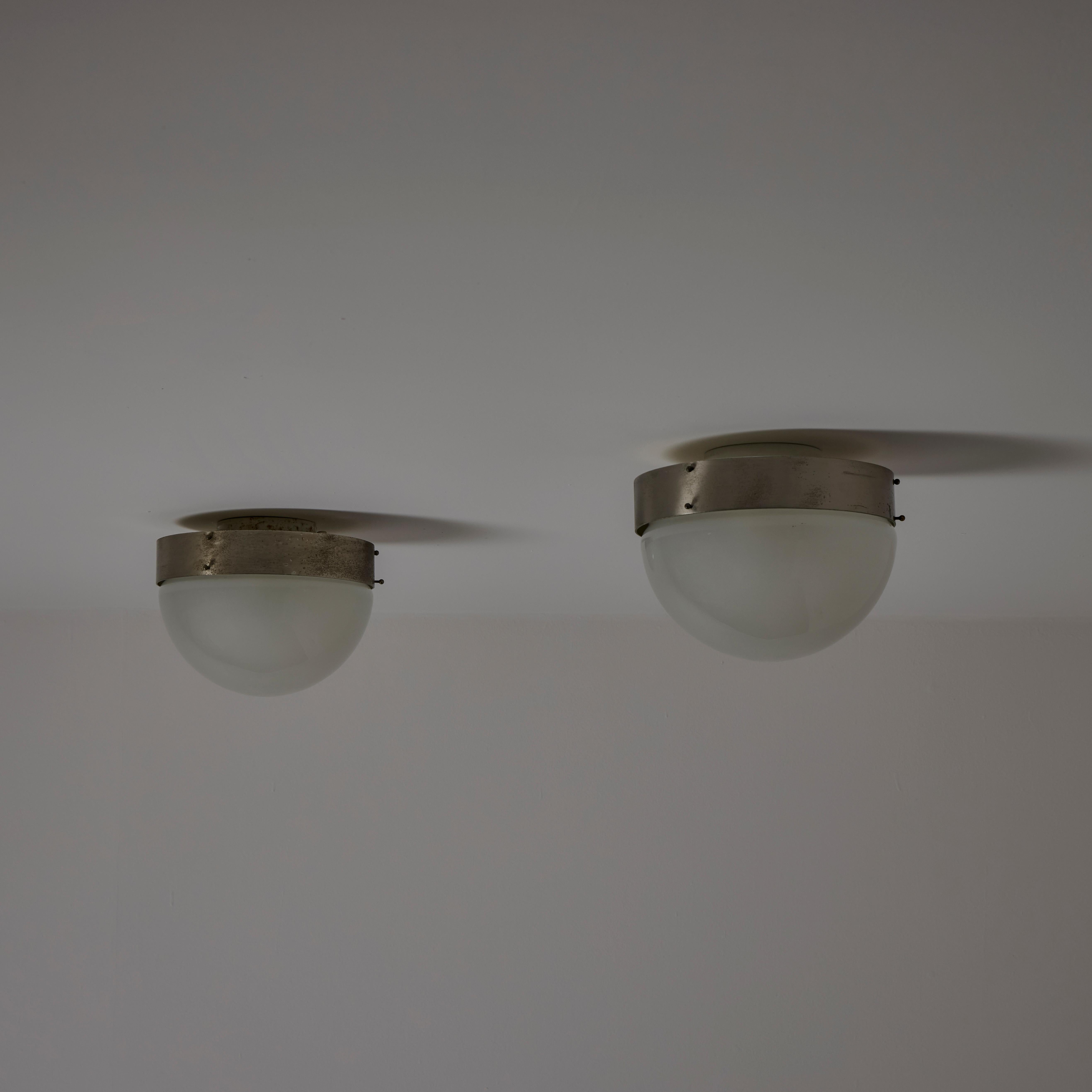 Patinated 'Demi Clio' Flushmounts by Sergio Mazza for Artemide For Sale
