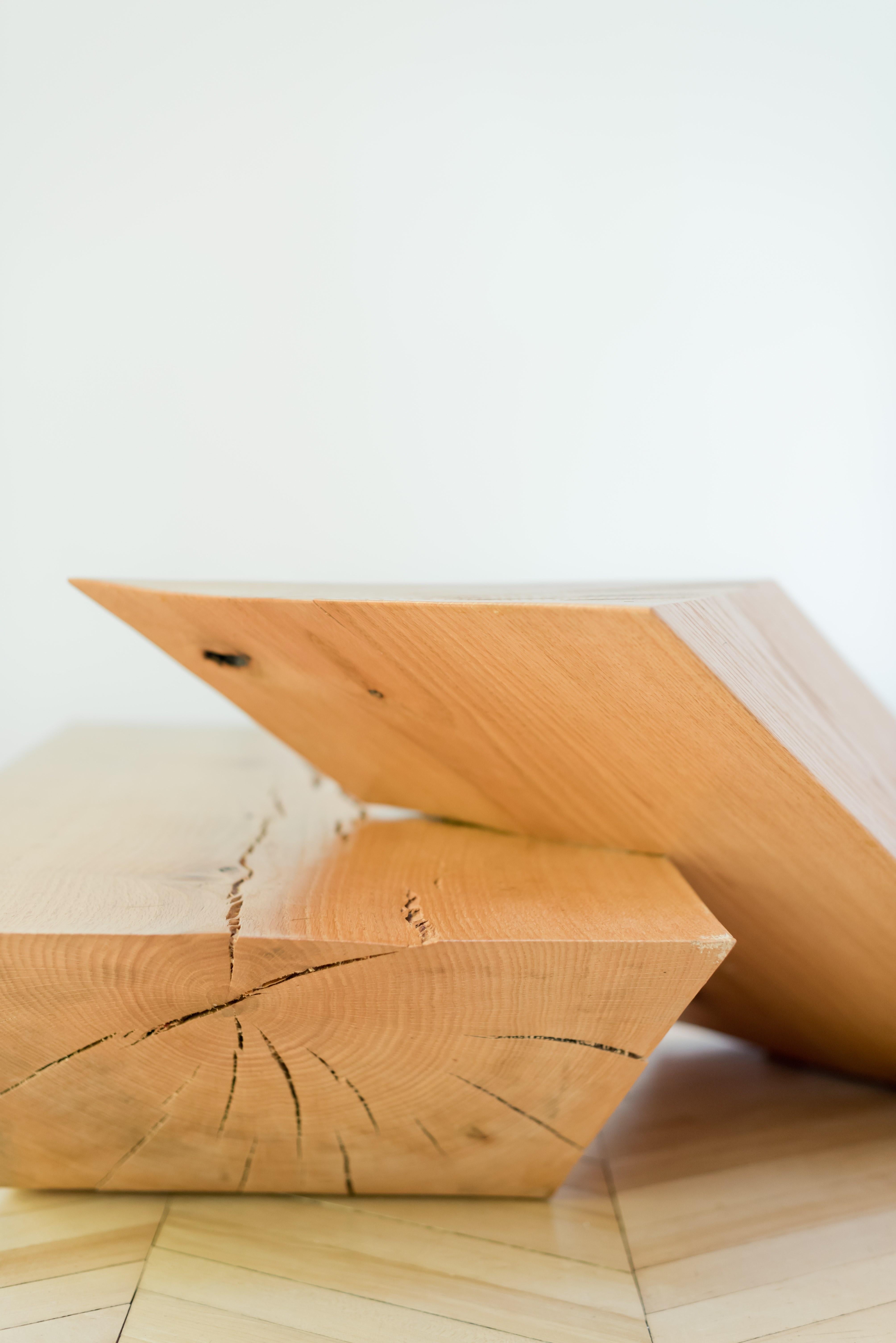 Demi Coffee Table, Solid Wood, Contemporary by Dean and Dahl In New Condition In Putnam Valley, NY