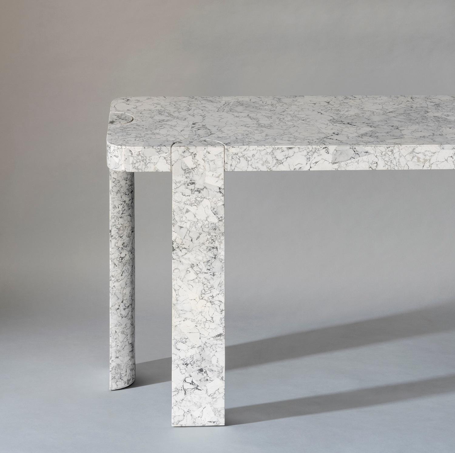 Modern Demi Console II by DeMuro Das in Howlite For Sale