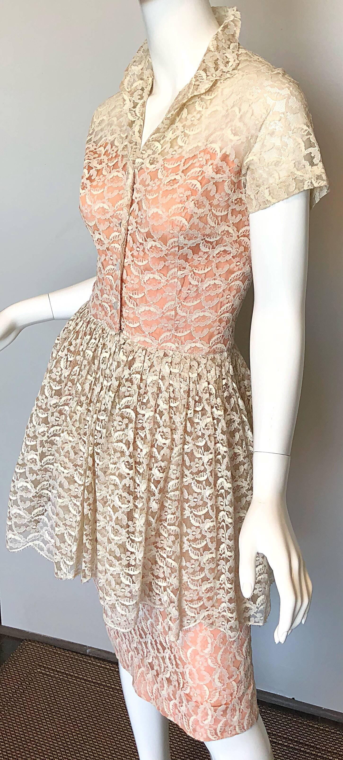 1950s peplum dress