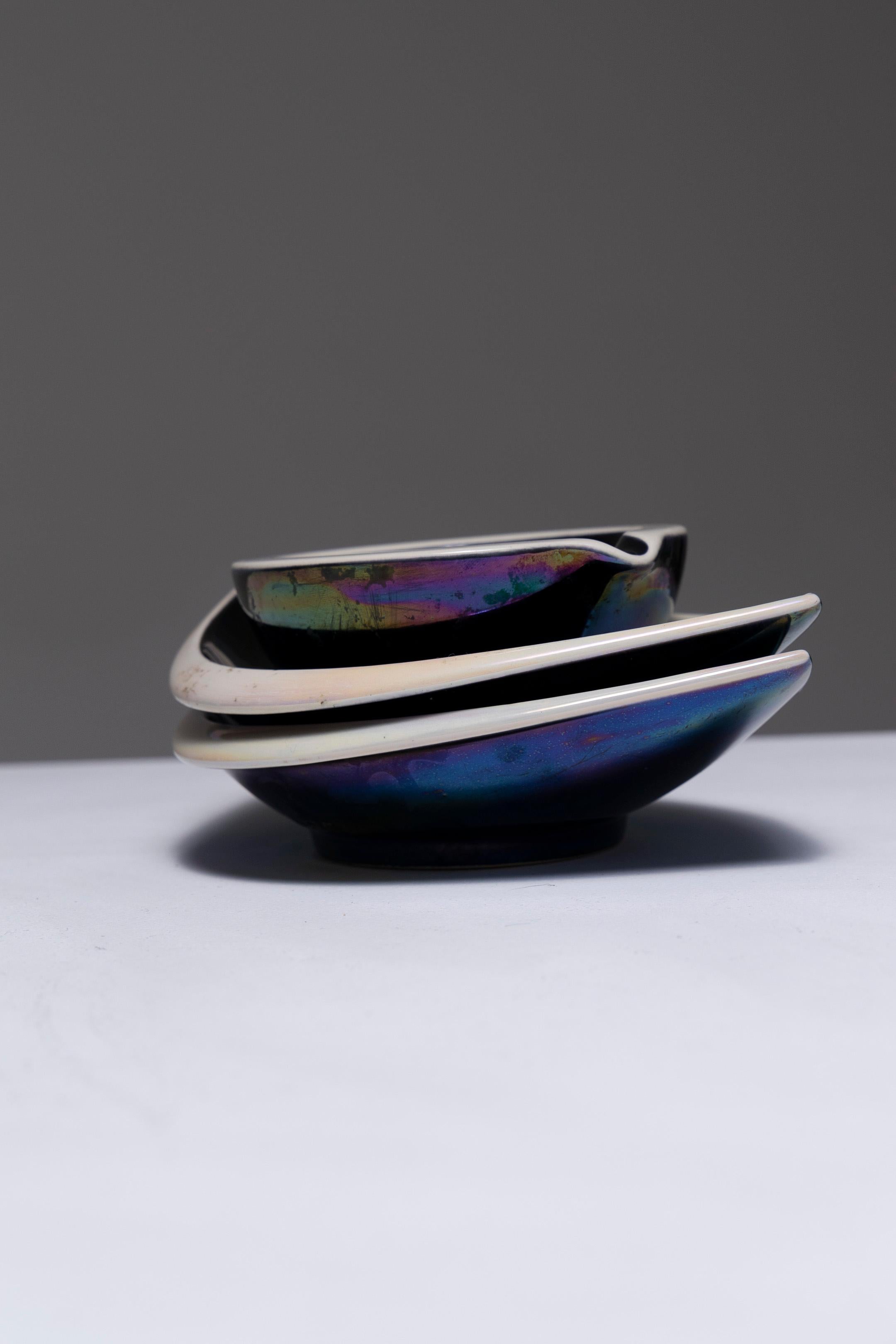 Aschenbecher „Demi“ aus Steingut, Verceram, 1950er Jahre im Zustand „Gut“ im Angebot in PARIS, FR