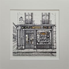 Meert Chocolatier, Paris, original print, city scene, cityscape