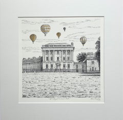 No1 Royal Crescent, Bath, stampa originale, scena urbana, panorama urbano