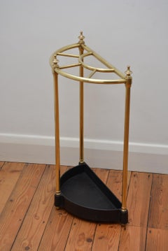 Demi Lune Brass Umbrella Stand