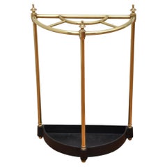 Demi Lune Brass Umbrella Stand