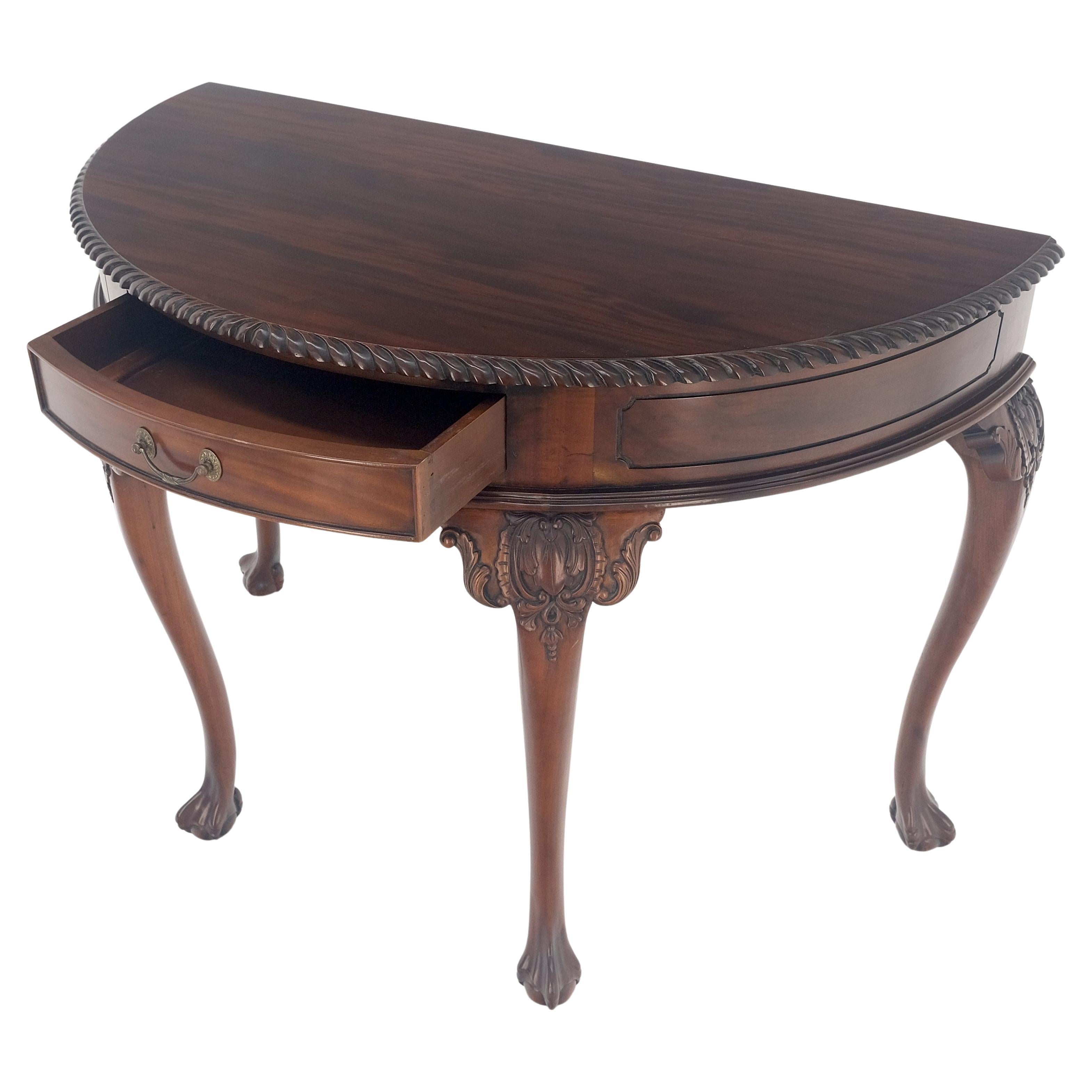 Henkel Harris Marble Top Claw Foot Mahogany Console Table