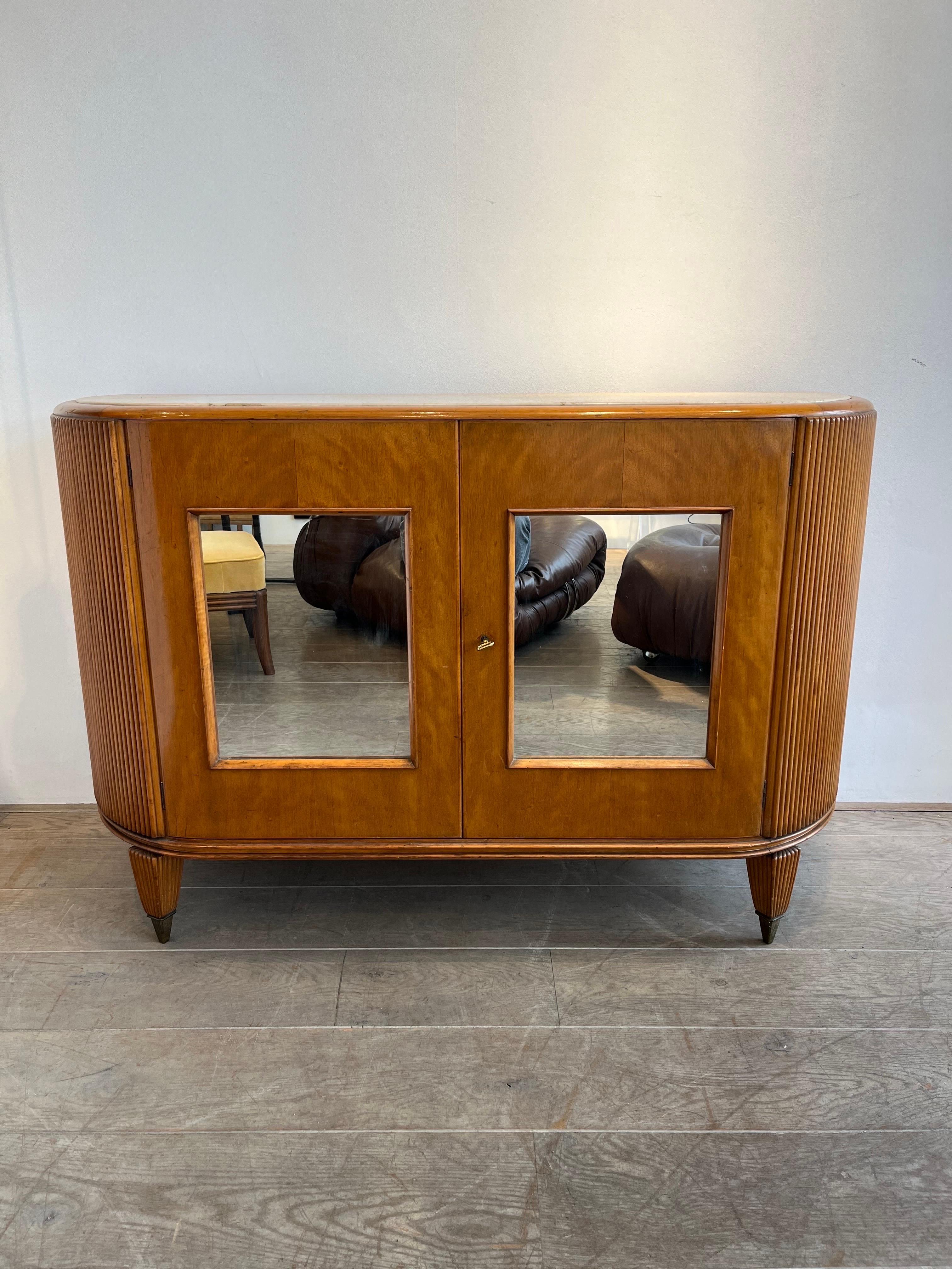 Demi Lune Commode by Paolo Buffa, 1940s For Sale 9