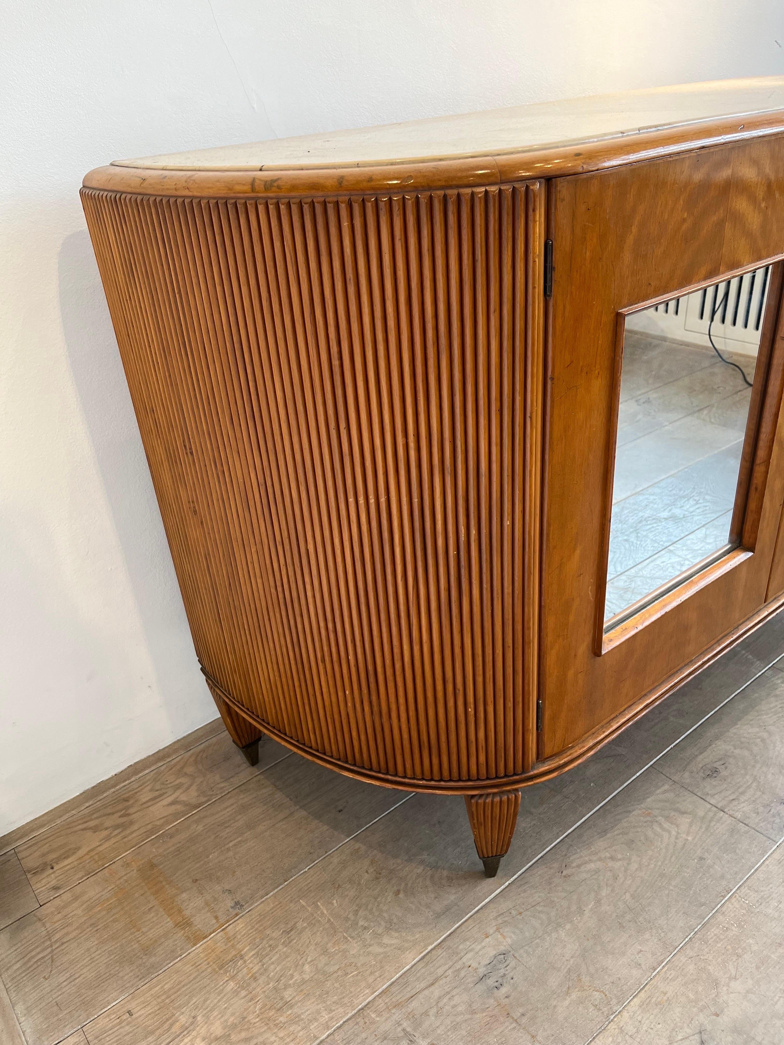 Demi Lune Commode by Paolo Buffa, 1940s For Sale 1