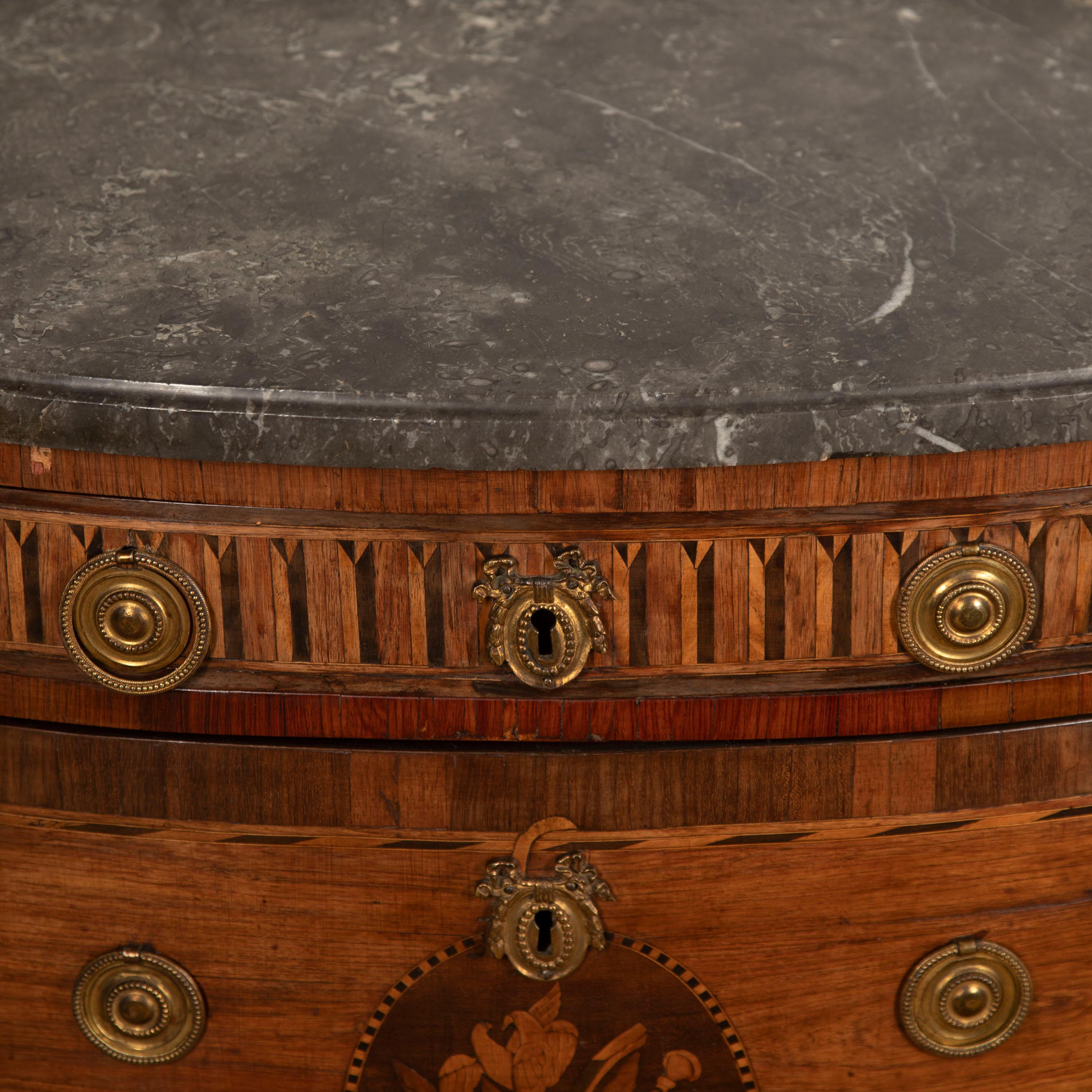 19th Century Demi-Lune Commode