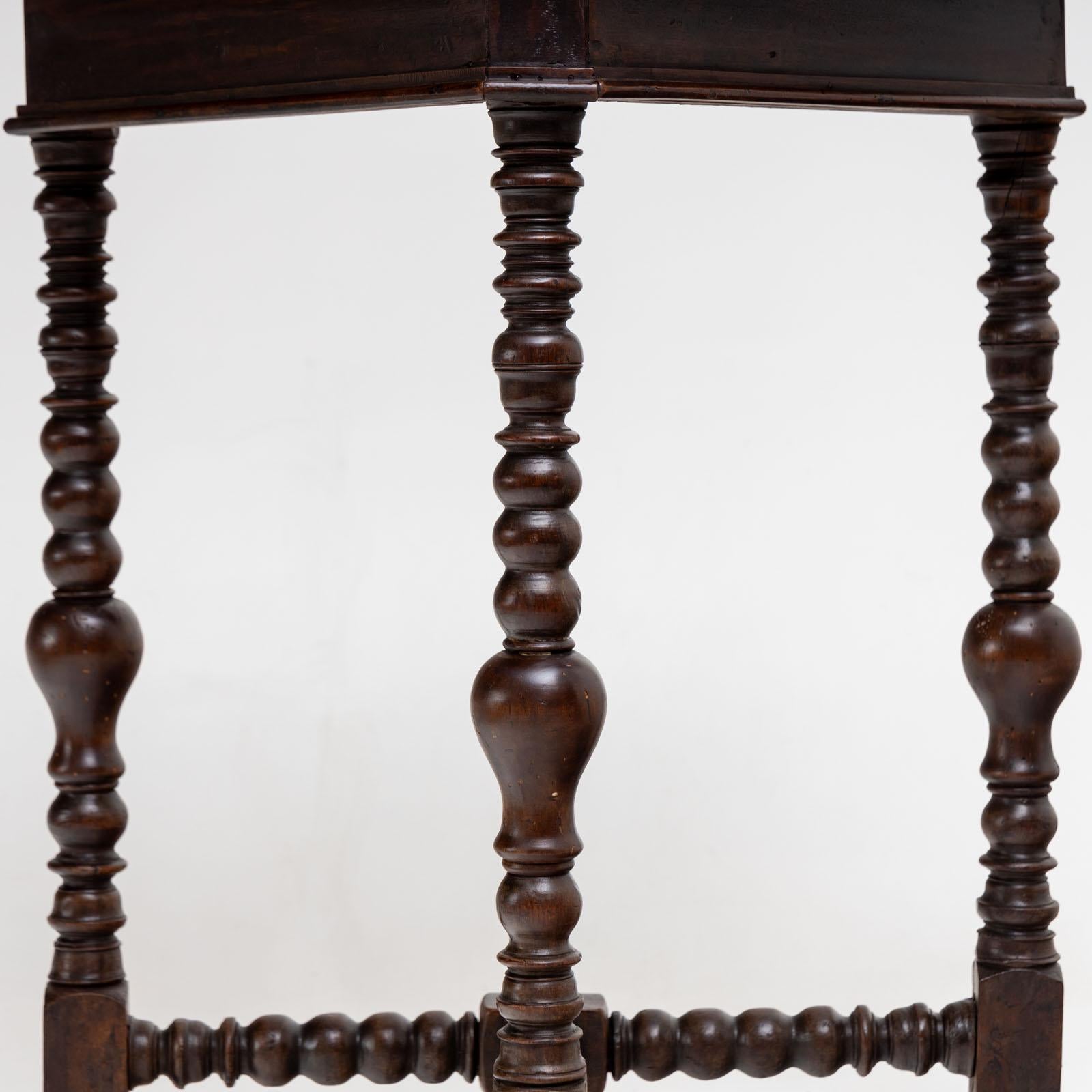 Patinated Demi Lune console, 2nd Half 19th century For Sale