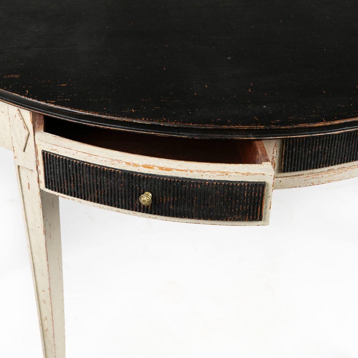 Table console Demi-lune de style gustavien, Suède en vente 2