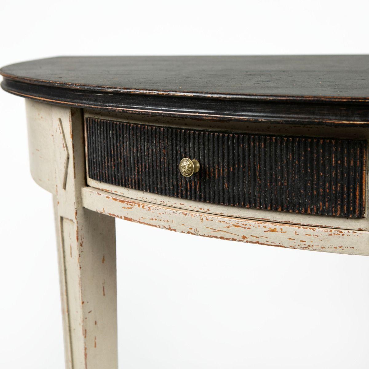 Table console Demi-lune de style gustavien, Suède en vente 1