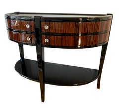 Art Deco Demi-Lune console with drawers, authentic piece