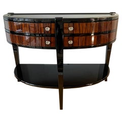 Demi-Lune console with drawers