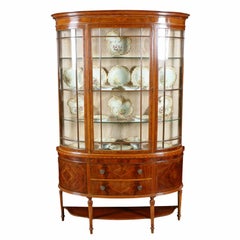 Demi Lune Mahogany Display Cabinet