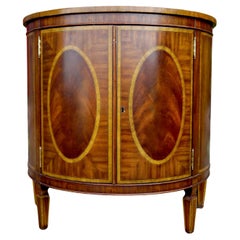 Demi Lune Maitland Smith Cabinet in Burl Mahogany