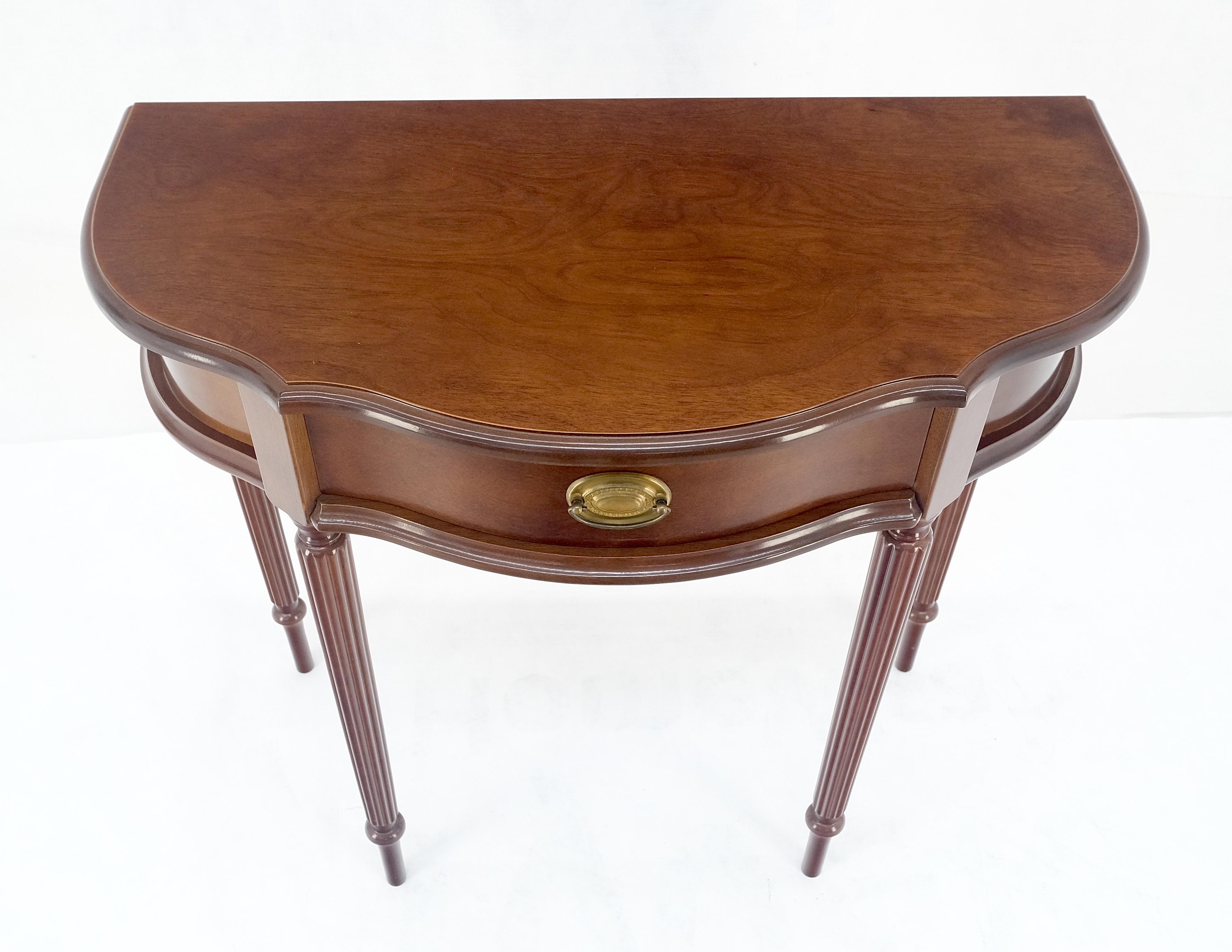 Federal Demi Lune One Drawer Mahogany Console Entry Hall Table MINT For Sale
