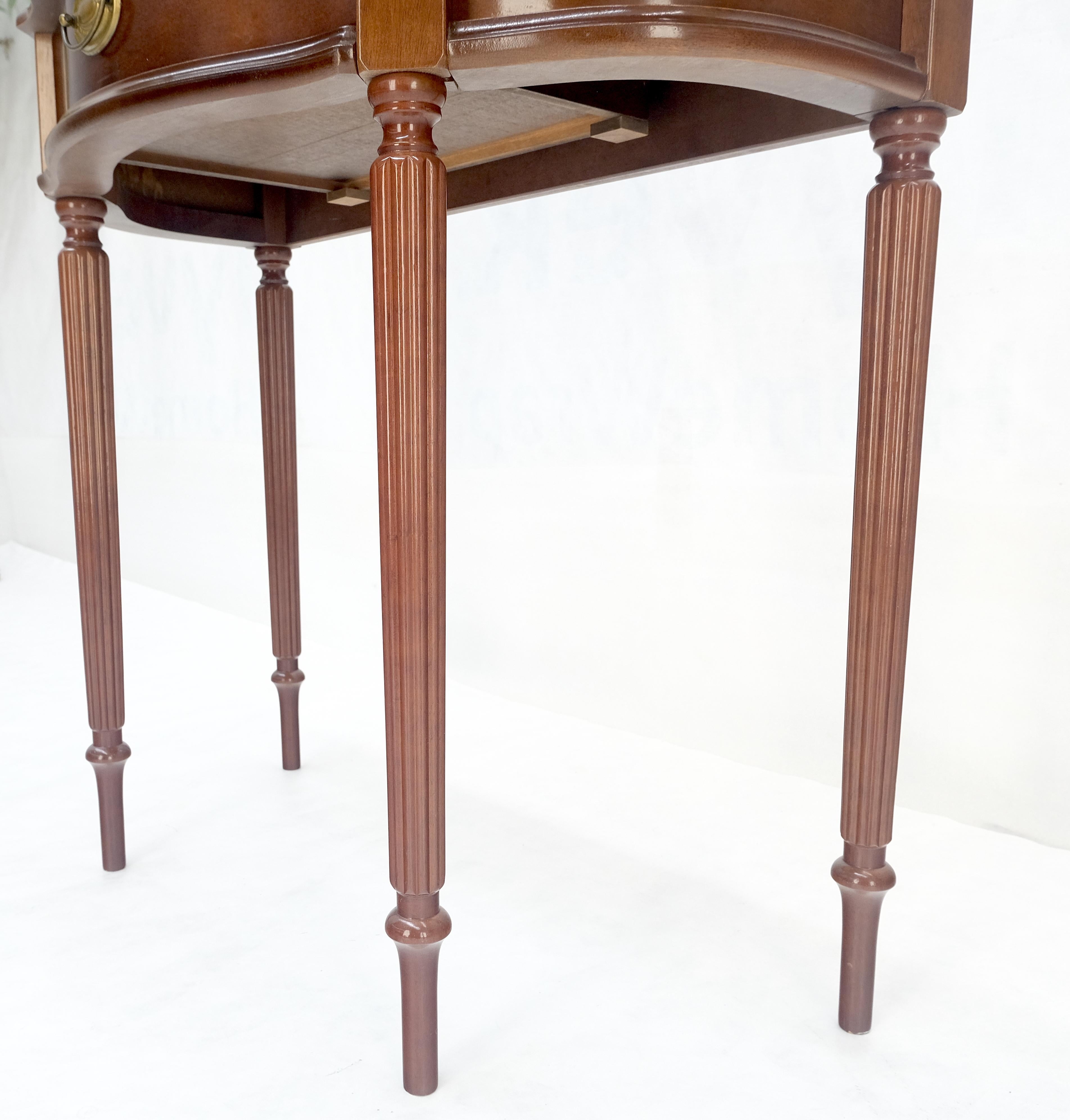 Demi Lune One Drawer Mahogany Console Entry Hall Table MINT For Sale 1