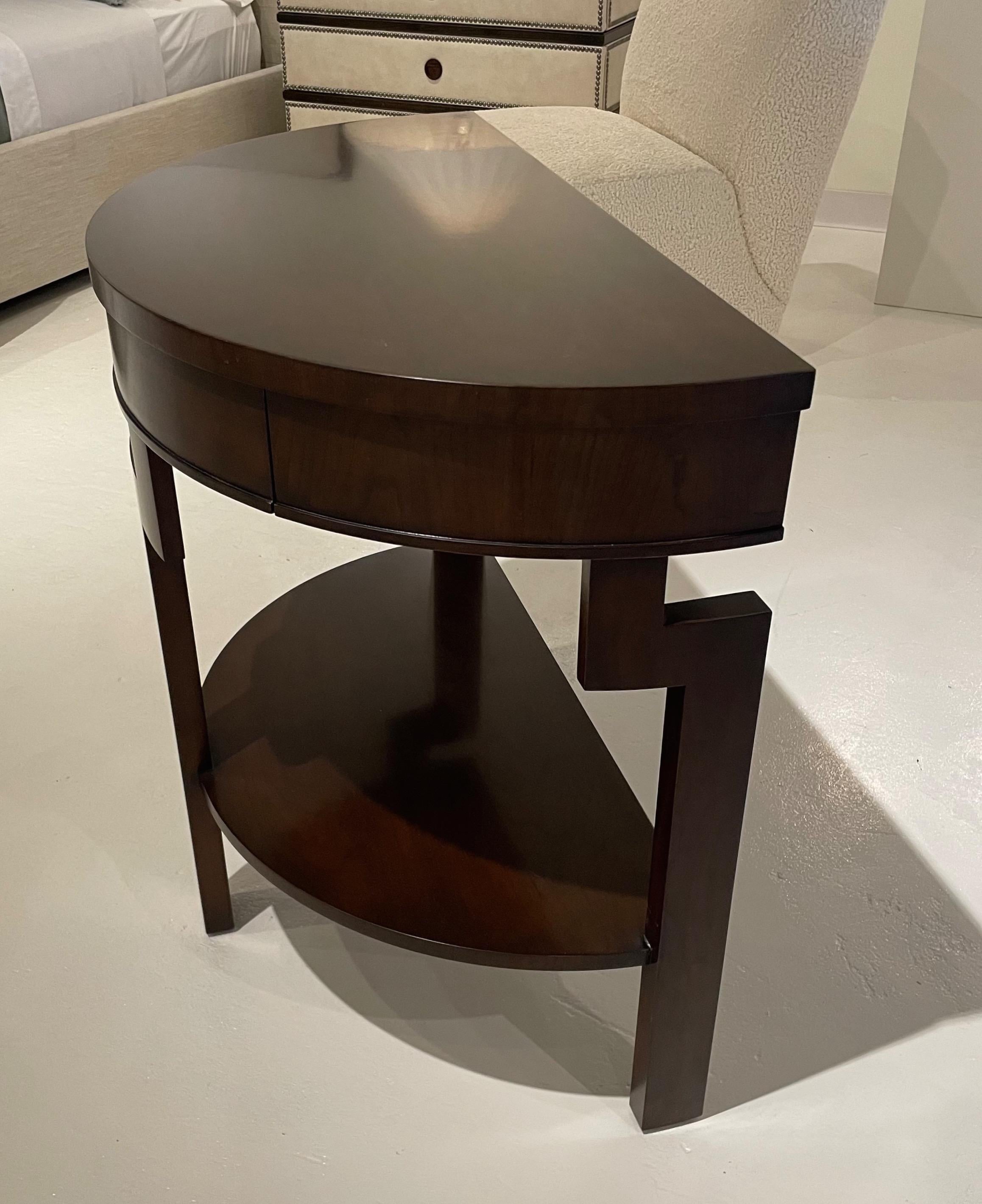 Chippendale Demi Lune Side Table Designed by Dorothy Draper